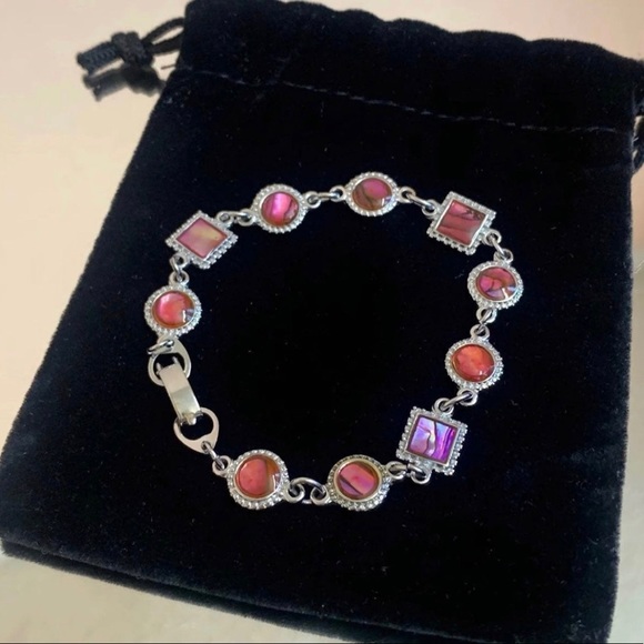Vintage Silver & Ruby Red Charm Bracelet - Picture 2 of 5